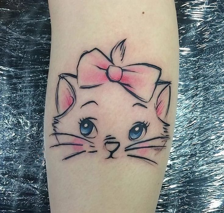 Татуировки кошки для девушек