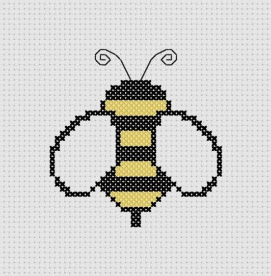 Пчела вышивка