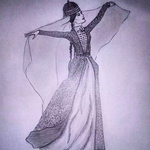 Адыгейские Наряды рисунок