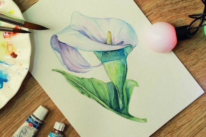 Рисунки акварелью для срисовки