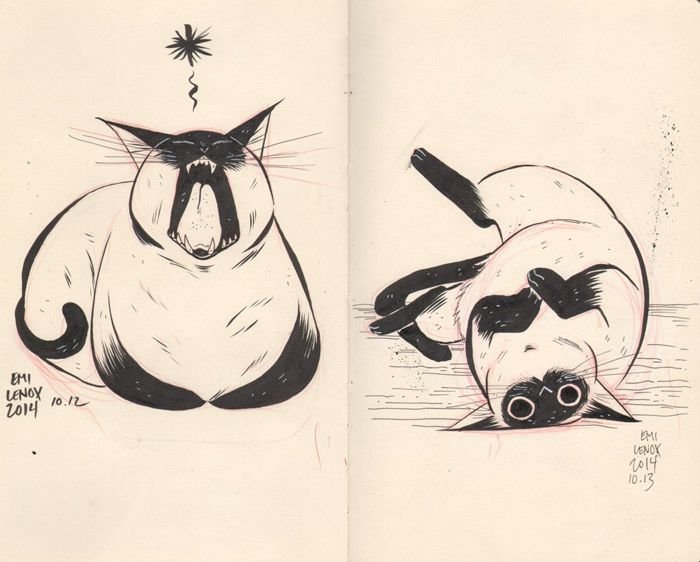 Рисунки для скетчбука кот