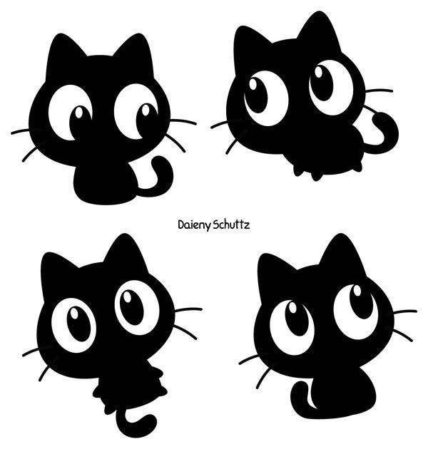 Силуэт котика