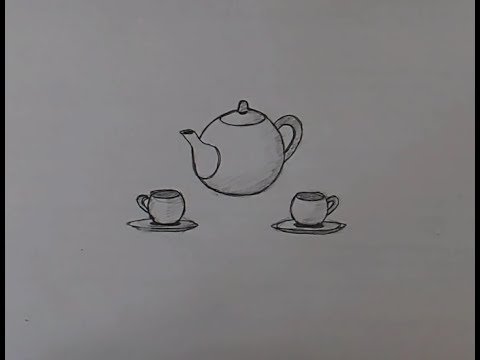 Чайный сервиз рисунок карандашом