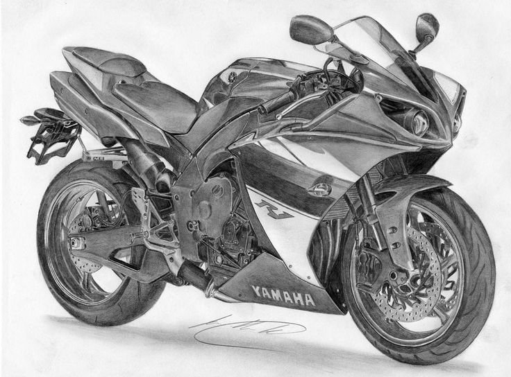 Мотоцикл Yamaha r1 чертеж