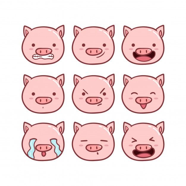 Милые хрюшки рисунки