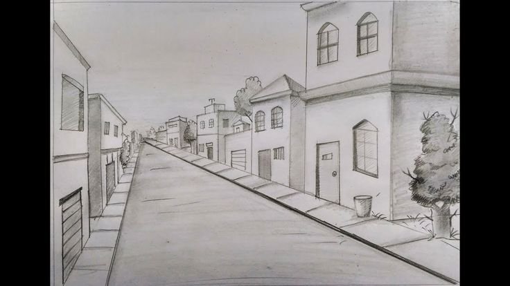 Современный город карандашом