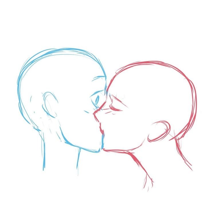 Поцелуй рисунок