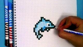 Рисунки по клеточкам Дельфин