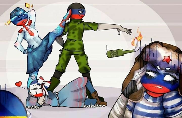 Россия и Украина арты