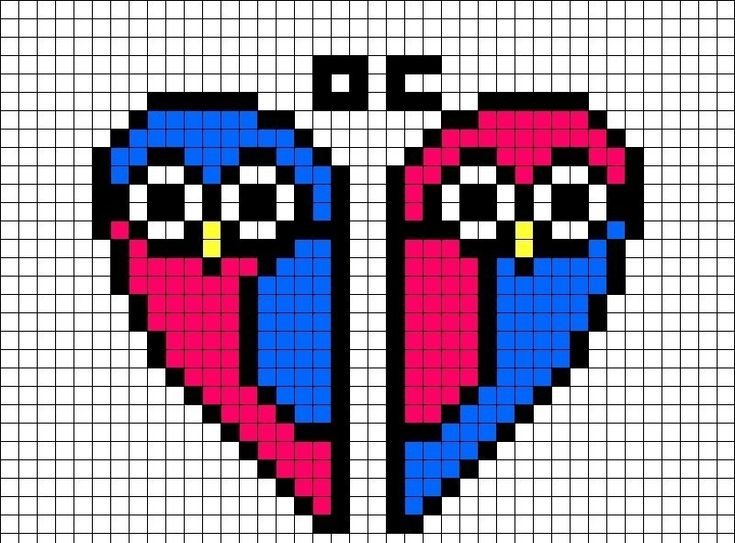 Лёгкие рисунки по клетком