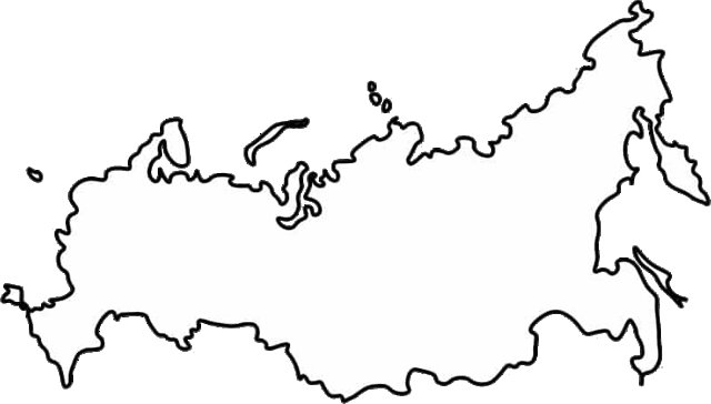 Контур границ России с Крымом