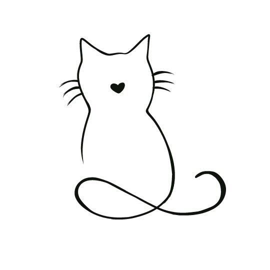 Трафарет кошки