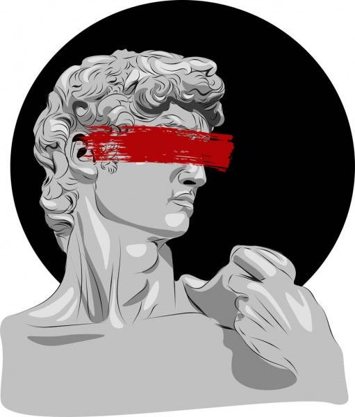 Статуя Давида поп арт