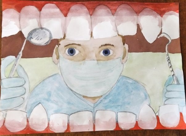 Рисунок стоматолога для срисовки