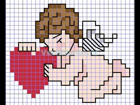 Рисунки в клетку любовь