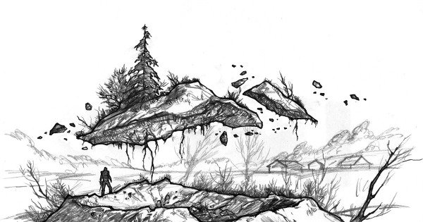 Рисунки локаций карандашом
