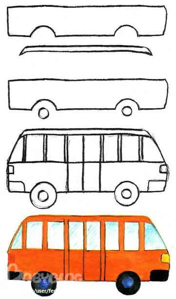 Рисование автобус