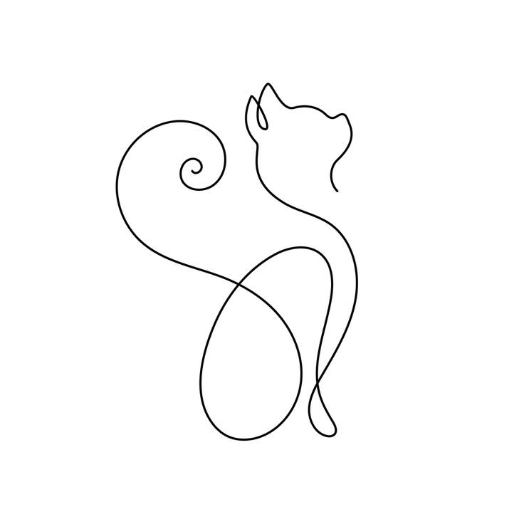 Силуэт кота легко