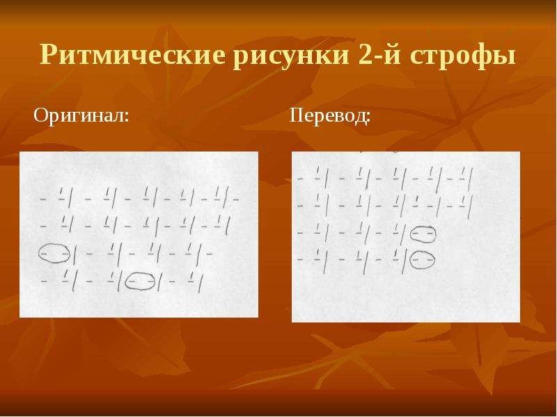 Ритмичный рисунок стихотворения