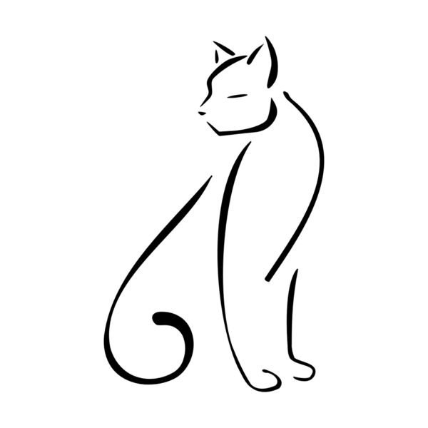 Трафарет кошки