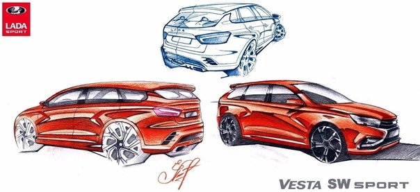 Lada Vesta SW Cross чертеж