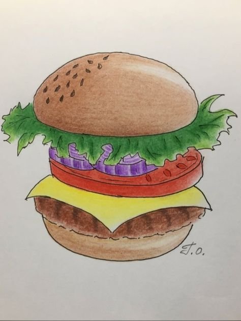 Чизбургер рисунок