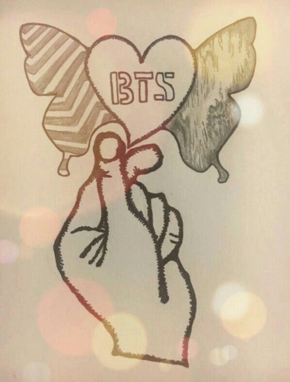 Легкие с надписью bts