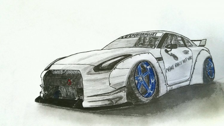 Nissan GTR r35 раскраска