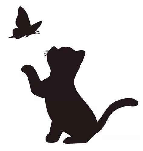 Трафарет кошки