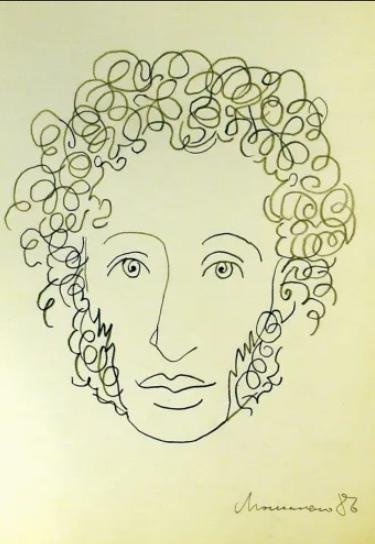 Александр Сергеевич Пушкин рисунок