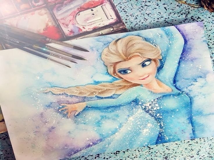 Холодное сердце для рисования