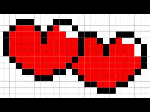 Рисунки по клеточкам сердце