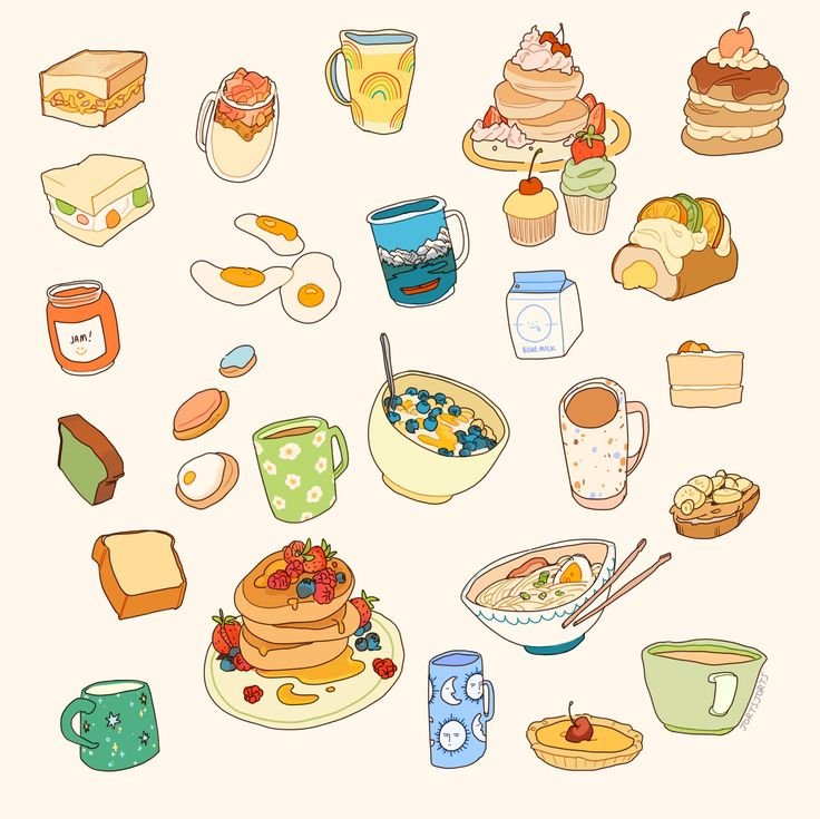 Рисунки для рисования еда