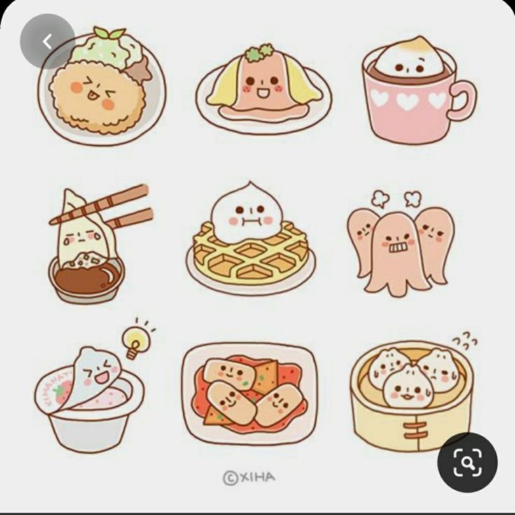 Рисунки для срисовки еда