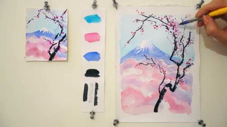 Рисунки красками для начинающих