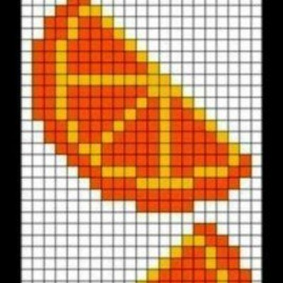 Рисунки по клеточкам фрукты