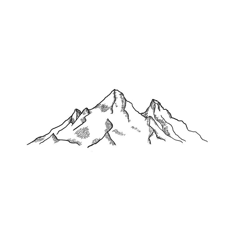 Горы зарисовка