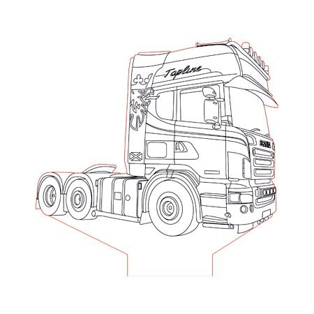 Раскраска грузовик Volvo fh12