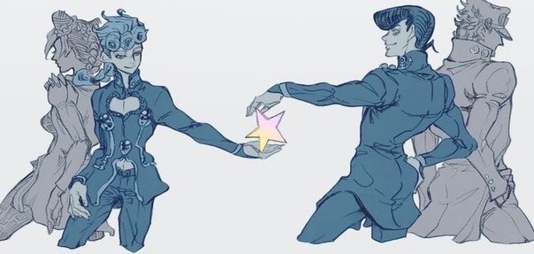 Jojo giorno x Jolyne и Джоске