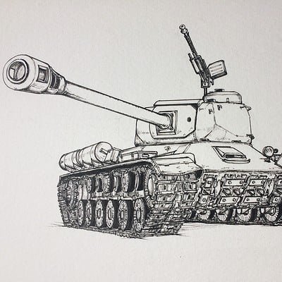 Как нарисовать танк ИС 2