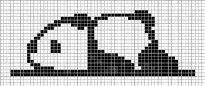 Рисунки по клеткам черно белые маленькие