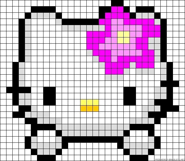Рисунки по клеточкам Хелло Китти