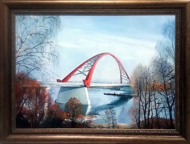 Бугринский мост Новосибирск нарисовать