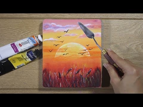 Пейзаж акрилом для начинающих