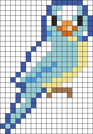 По клеточкам маленькие птица