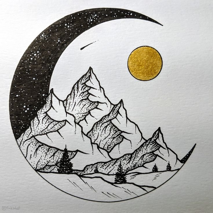 Луна эскиз