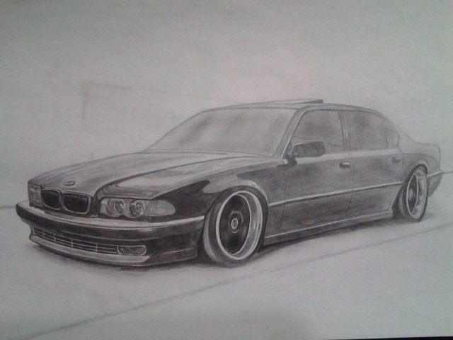 BMW e38 нарисовать