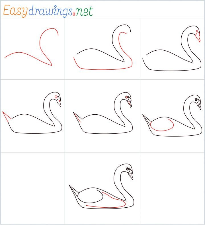 Как нарисовать лебедя