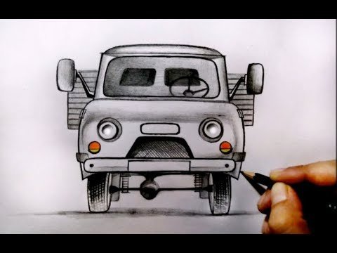 УАЗ рисунок карандашом
