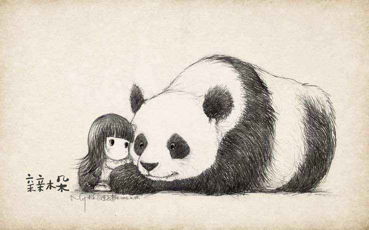 Милые панды рисунки